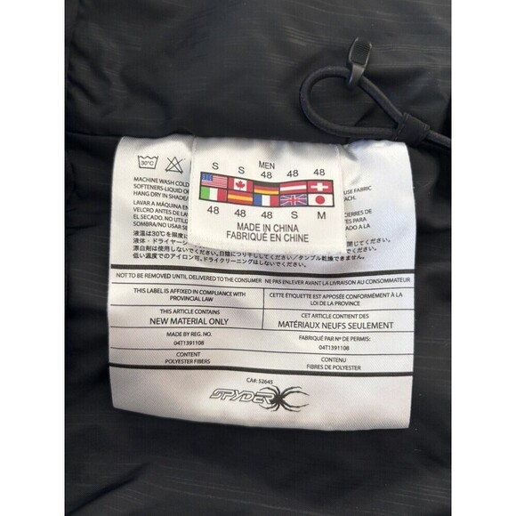 SPYDER Pinnacle Style 133032 Black Blue Ski Jacket Men's Small - Picture 15 of 16